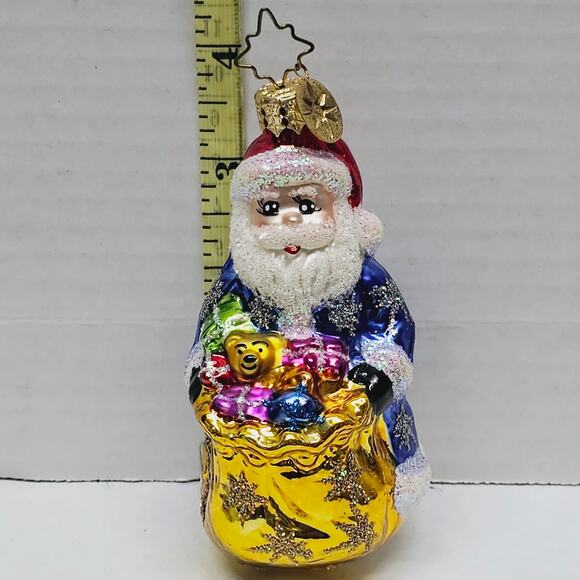 Christopher Radko Collectibles Santa With Sack of Toys Handblown Glass Ornament - Picture 1 of 5